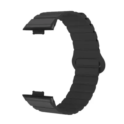 Zamjena/kompatibilni dijelovi – Huawei silikonska narukvica s magnetom za Watch Fit3/4/5/Pro Black