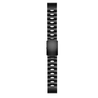QuickFit remen od titanskog čelika kompatibilan s Garmin Fenix 7/6X Pro — preklopna kopča, više boja Crna