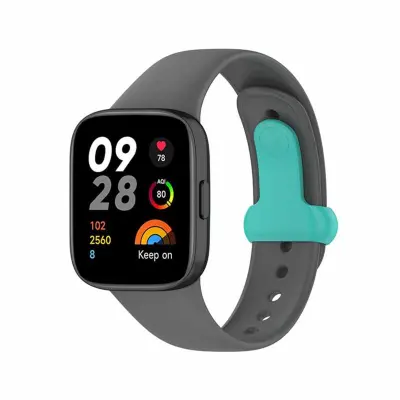 Silikonski zamjenski remen za Redi watch3 kompatibilan s Redmi Watch 3 – mekana vodootporna traka s kopčom na pin Tamno siva