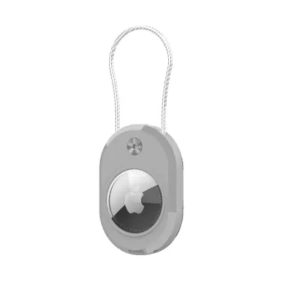 Zaštitni etui za Apple AirTag s PC kućištem i čeličnim kablom Gray