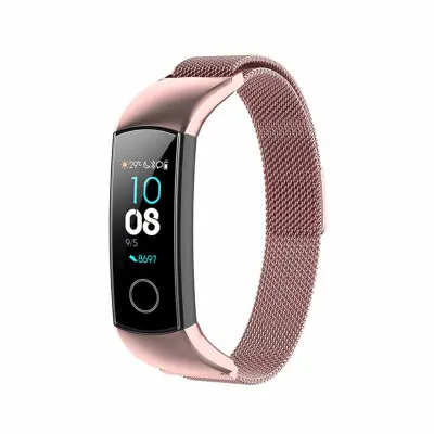 Milanese remen od nehrđajućeg čelika - zamjenski za Huawei Honor Band 5 i Honor 4 ENC Standard Edition, magnetska kopča, više boja Ružičasta