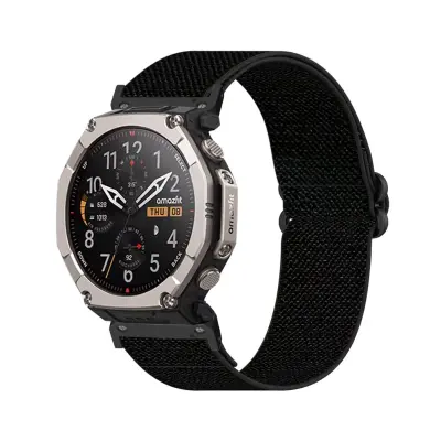 Zamjenska narukvica za Amazfit T-Rex Ultra 2 26mm, 25cm x 2.4cm Black