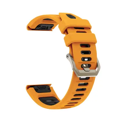 Silikonska perforirana narukvica za Amazfit Trex Ultra 2 22cm Black Orange