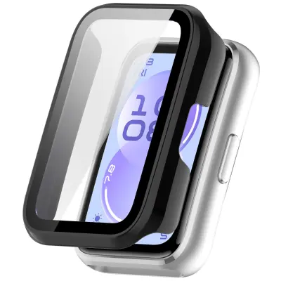 Integrirano PC kućište s kaljenim staklom za Huawei Band 11 - zaštitno kućište za zaslon, kompatibilno s Huawei Band 11 i Huawei Band 11 NFC Crna