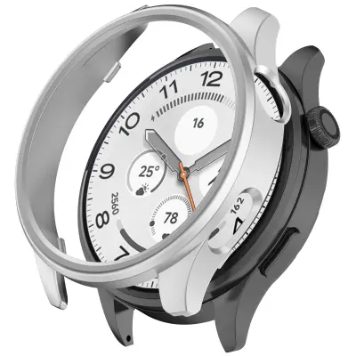 PC polu-školjka zaštitna futrola za Xiaomi Watch S5, lagana i čvrsta Silver