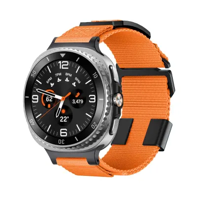 Narančasti pleteni najlonski sportski prozračni remen kompatibilan sa Samsung Watch 8