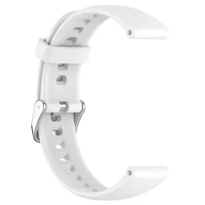 Silikonski zamjenski remen za sat kompatibilan s Huawei Watch Fitini — mekani remen s kopčom s iglom, više boja, 21.5cm x 2cm Bijela