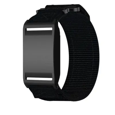 Najlonski zamjenski remen kompatibilan s Boneng i Polar Loop narukvicama - čičak (Velcro) za vanjsku upotrebu 21cm x 3cm Crna
