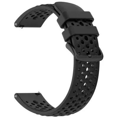 Silikonski remen 22mm s perforacijom, zamjena za pametne satove Black