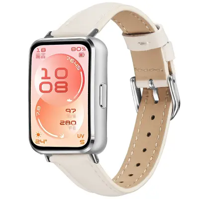 Zamjenski/kompatibilni dijelovi – Huawei Remen od dvostruke kože za Band 11/11 Pro tanak Beige