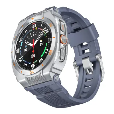 Zamjenska/kompatibilna narukvica – Samsung Galaxy Watch Ultra 47MM polu-omotana silikonska silver+blue