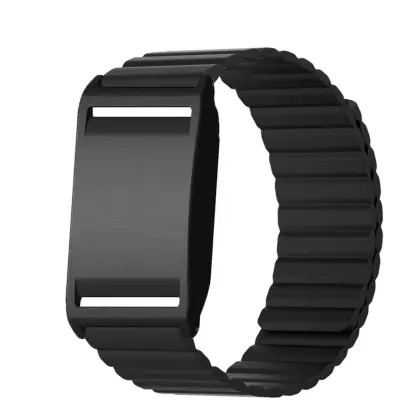 Zamjenski silikonski magnetski remen za Polar Loop 26cm Black