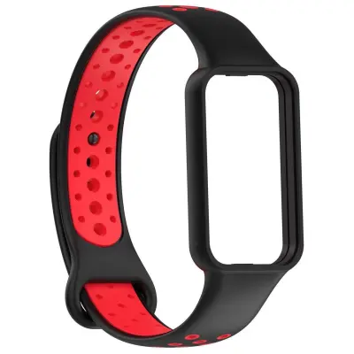 Dvobojni zamjenski remen kompatibilan s Redmi Band 2 - crno-crveni TPU remen Crna+Crvena