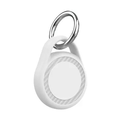 Zaštitno TPU kućište s oprugom, kompatibilno s Apple AirTag 1/2 White