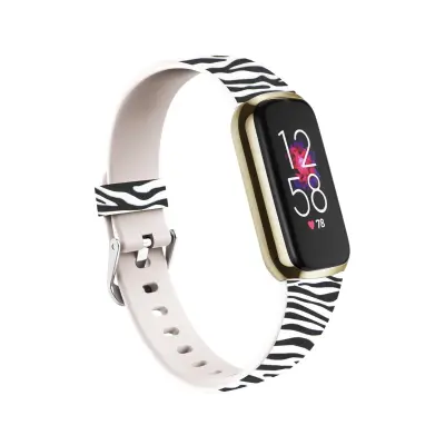 Silikonski zamjenski remen sa zebrinim uzorkom, kompatibilan s Fitbit Luxe