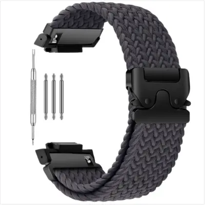Prozračni najlonski remen za sat kompatibilan s Casio G-SHOCK GA-110/GA120/700 s paracord kopčom Siva