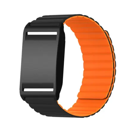 Zamjenski silikonski magnetski remen za Polar Loop 26cm Black Orange