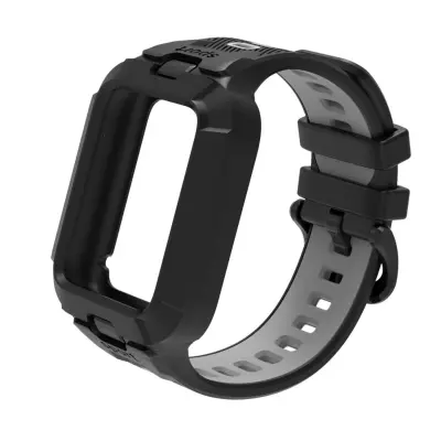 Sportski dvobojni TPU zamjenski remen za Xiaomi Mi Band, udoban Black+Grey