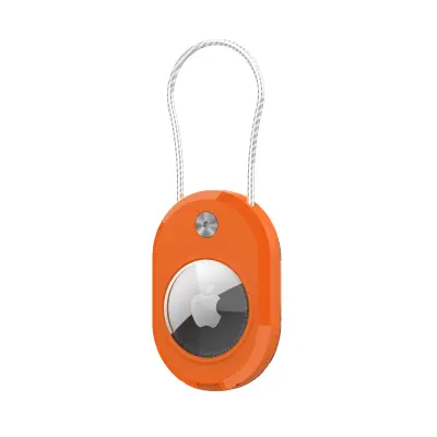 Zaštitni etui za Apple AirTag s PC kućištem i čeličnim kablom Orange