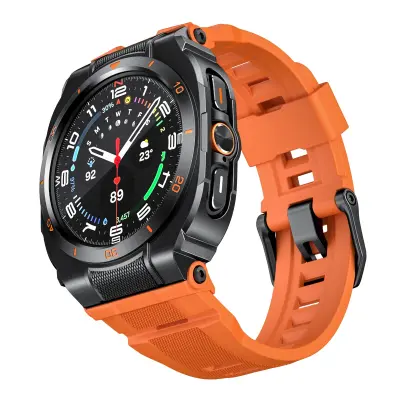 Zamjenska/kompatibilna narukvica – Samsung Galaxy Watch Ultra 47MM polu-omotana silikonska Black+Orange