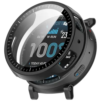 Integrirana PC i kaljeno staklo zaštitna maska za Amazfit Active Max Black