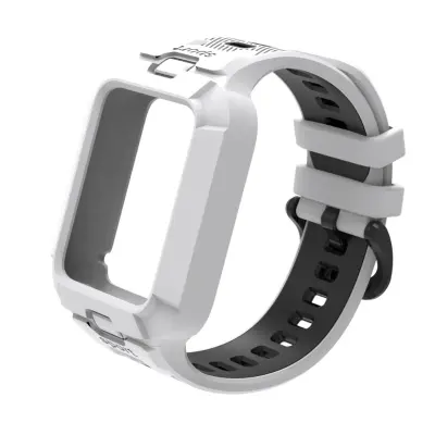 Sportski dvobojni TPU zamjenski remen za Xiaomi Mi Band, udoban White+Black