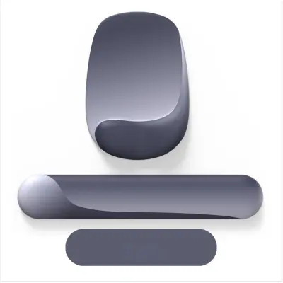 Ergonomski set silikonskog naslona i lycra podloge 44cm DarkGrey