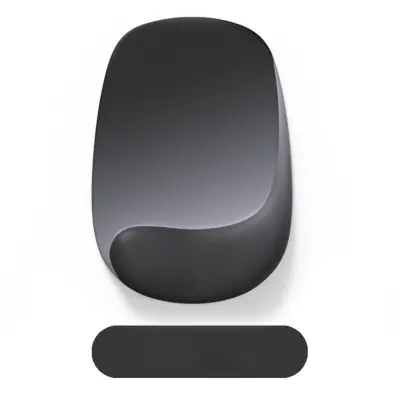 Ergonomska silikonska podloga za miš s osloncem zgloba Black