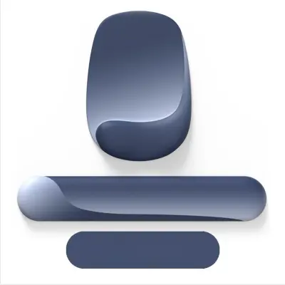 Ergonomski set silikonskog naslona i lycra podloge 44cm Dark Blue
