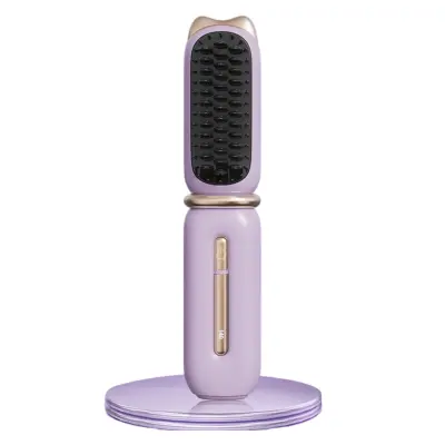 Cat Paw prijenosna bežična četka za ispravljanje kose s LCD Purple