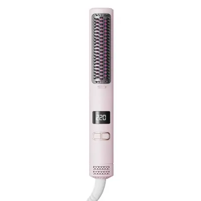 Češalj za ispravljanje hladnim zrakom s LCD zaslonom, 4 temperature Pink