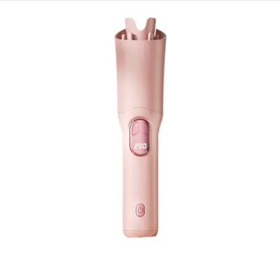 Bežični prijenosni keramički uvijač za kosu 32mm s LCD zaslonom Pink