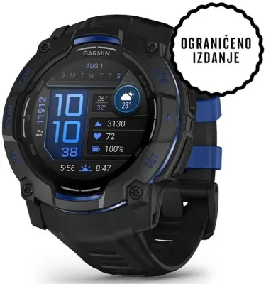 Pametni Outdoor sat Garmin Instinct 3 50mm AMOLED Black Bolt Blue