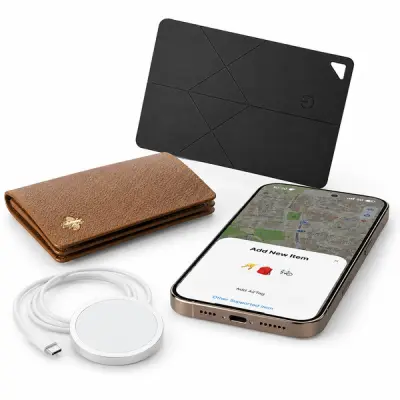 Pametna GPS kartica za praćenje novčanika i prtljage, IP67 vodootporna, bežično punjenje, Apple Find My/Android Find Hub | FINDMEPRO