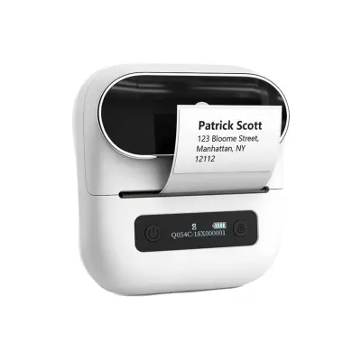 Prijenosni termalni pisač etiketa 203dpi Bluetooth 4.2 2200mAh White
