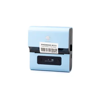 Prijenosni Bluetooth termalni pisač 203dpi, 20-75mm, Type-C Blue