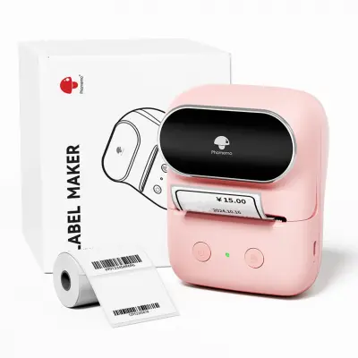 Prenosni 2-inčni termalni pisač — Bluetooth 4.2, 1200mAh, Type-C Pink