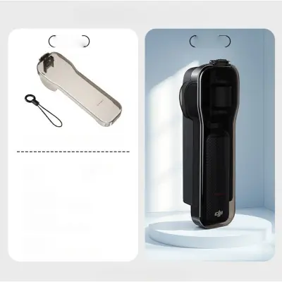 Prozirni PC poklopac za objektiv i gimbal kompatibilan s DJI Pocket 3 Transparent Gray