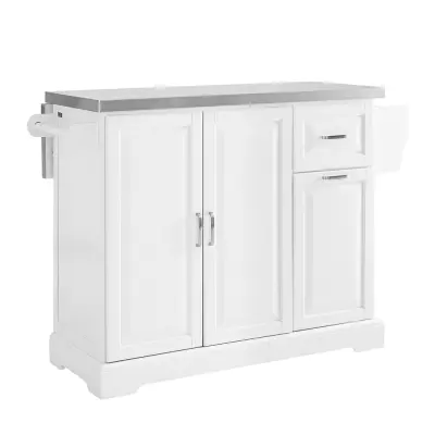 Kuhinjski vozićak Ladica Vrata Polica Boja Bijela 107x71x91cm FKW128-II-ST