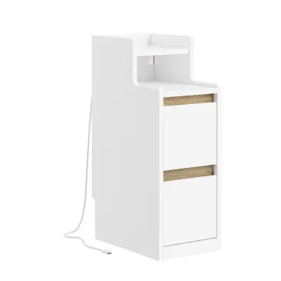 Noćni ormarić Ladica Boja Bijela Bijela 22x34x60.5cm FBT178-E-WN
