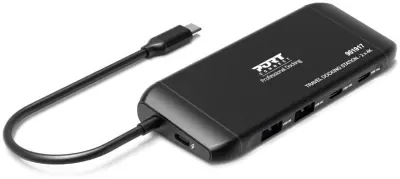 Port docking travel USB-C,1x4K ili 2xFHD, do 100W