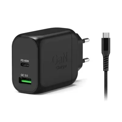 Port zidni punjač 65W type C GaN2 + USB-C kabel 2m
