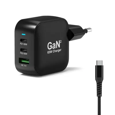 Port zidni punjač 65W type C GaN2 + USB-C kabel 2m
