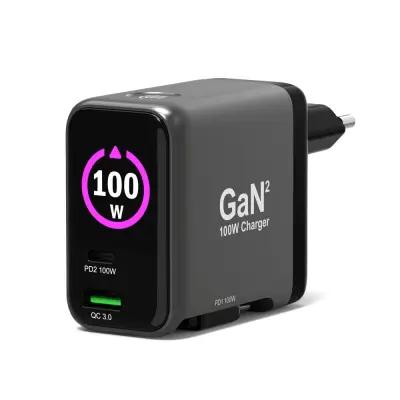 Port zidni punjač 100W type C,GaN2+USB-C kabel 2m