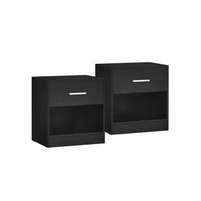 Set noćnih ormarića 2 komada 28x39x41 cm crne boje