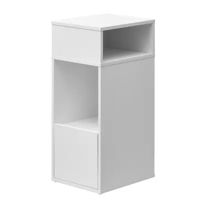 Noćni ormarić 2 otvorena pretinca 1 ladica 30x25x59,4 cm bijela