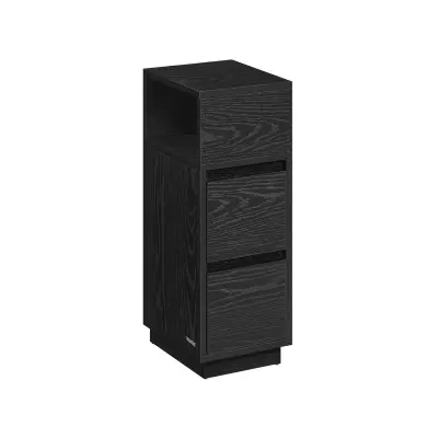Noćni ormarić 2 ladice 30x25x65 cm Crni