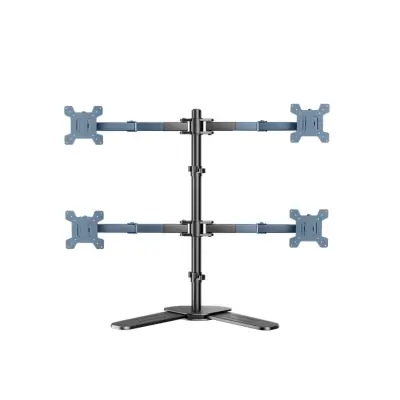 Samostojeći držač za četiri monitora 14-27 inch, čelik, 360° rotacija