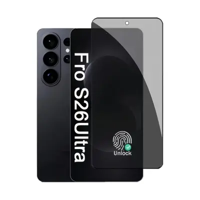 Kaljeno staklo s 360° privatnošću za Samsung Galaxy S26 Plus - podrška za otključavanje otiskom prsta