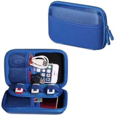Vodootporna EVA torbica za prijenosni HDD i dodatke Blue